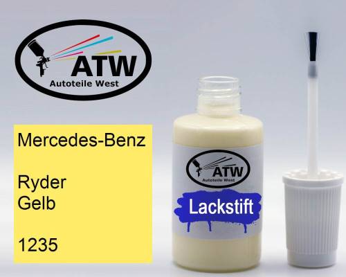 Mercedes-Benz, Ryder Gelb, 1235: 20ml Lackstift, von ATW Autoteile West.